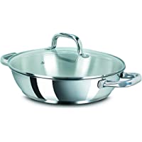 Vitrinor Bon Chef - Cazuela baja acero inoxidable 24cm. Herrajes ergonómicos acero inoxidable aptos para horno. Cazuela…